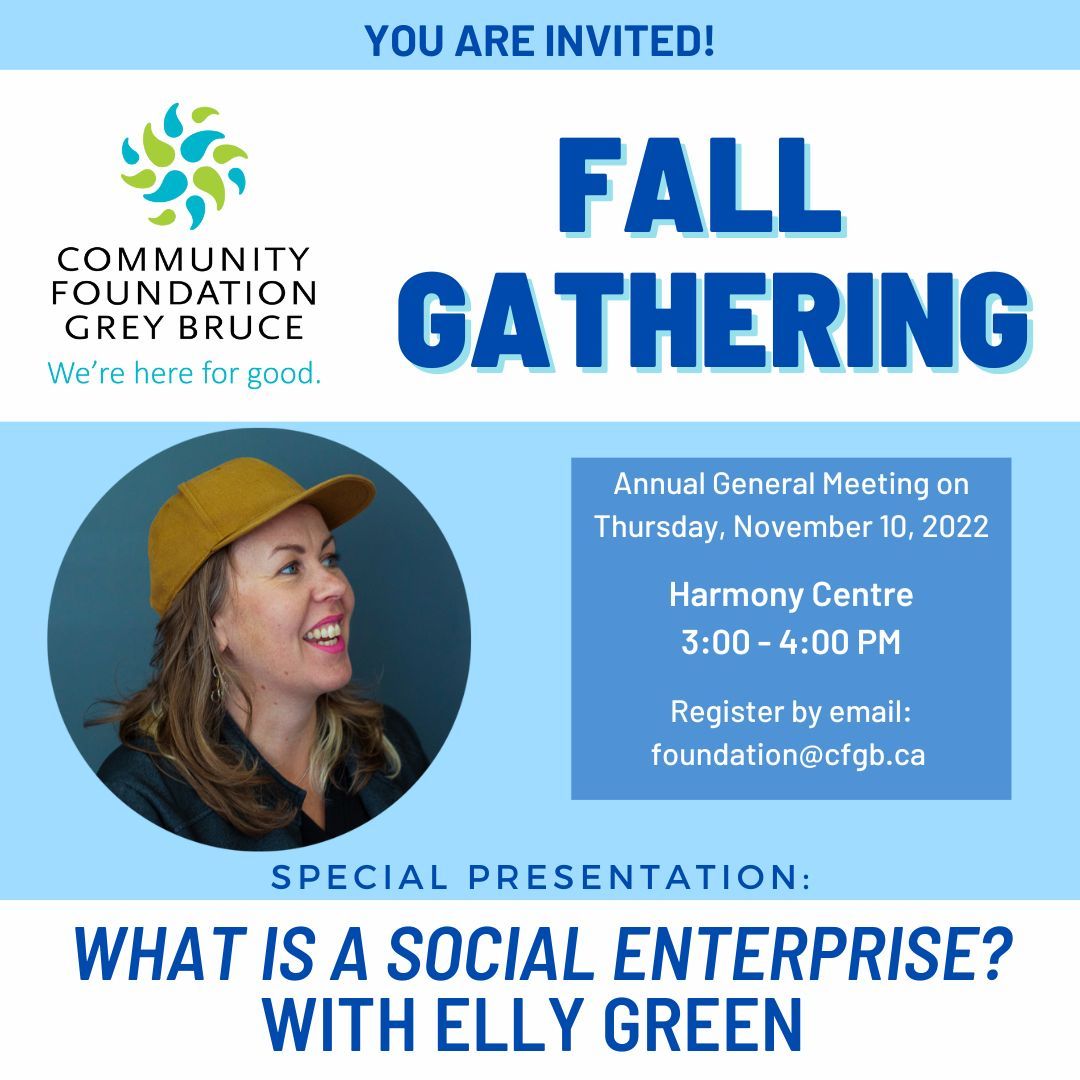 Join Community Foundation Grey Bruce on November 10!